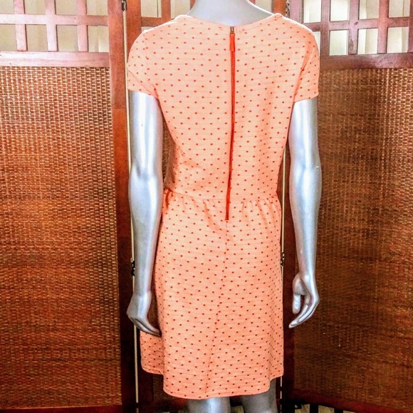 🎀MAISON JULES ORANGE POLKA DOT SHORT SLEEVE DRESS - Picture 5 of 6